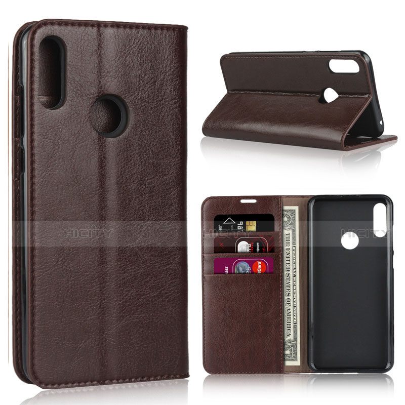 Coque Portefeuille Livre Cuir Etui Clapet pour Asus Zenfone Max Pro M2 ZB631KL Marron Plus