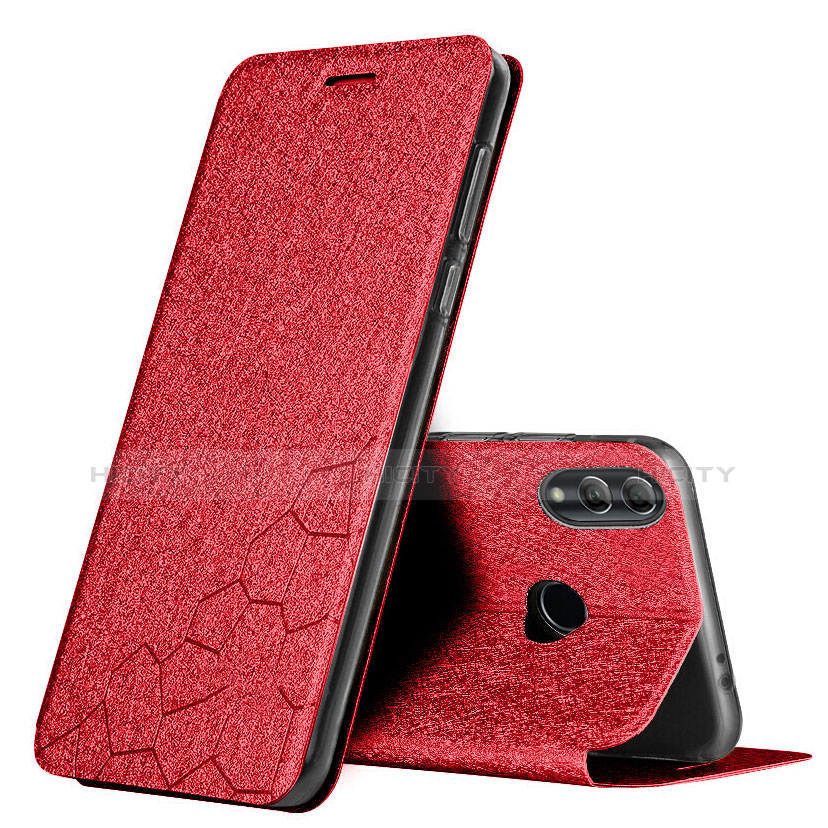 Coque Portefeuille Livre Cuir Etui Clapet pour Huawei Honor 10 Lite Rouge Plus