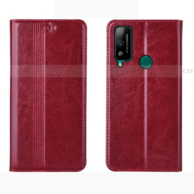 Coque Portefeuille Livre Cuir Etui Clapet pour Huawei Honor Play4T Rouge Plus