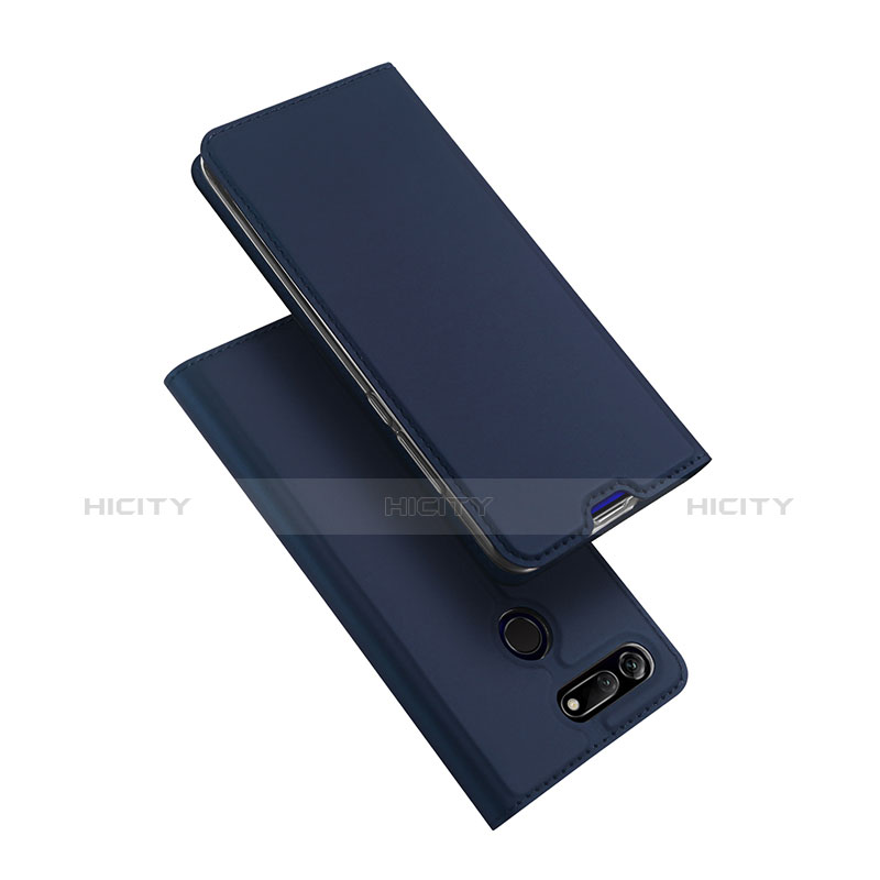 Coque Portefeuille Livre Cuir Etui Clapet pour Huawei Honor V20 Bleu Plus