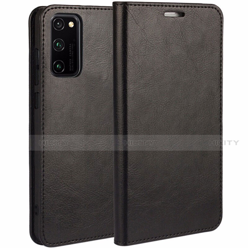 Coque Portefeuille Livre Cuir Etui Clapet pour Huawei Honor V30 5G Noir Plus