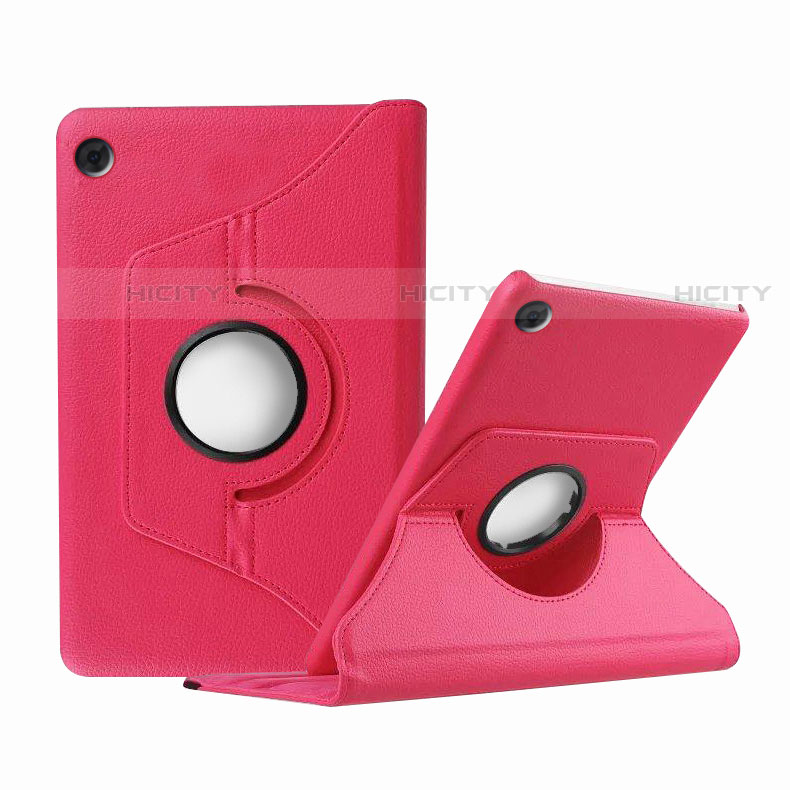 Coque Portefeuille Livre Cuir Etui Clapet pour Huawei MatePad T 8 Rose Rouge Plus