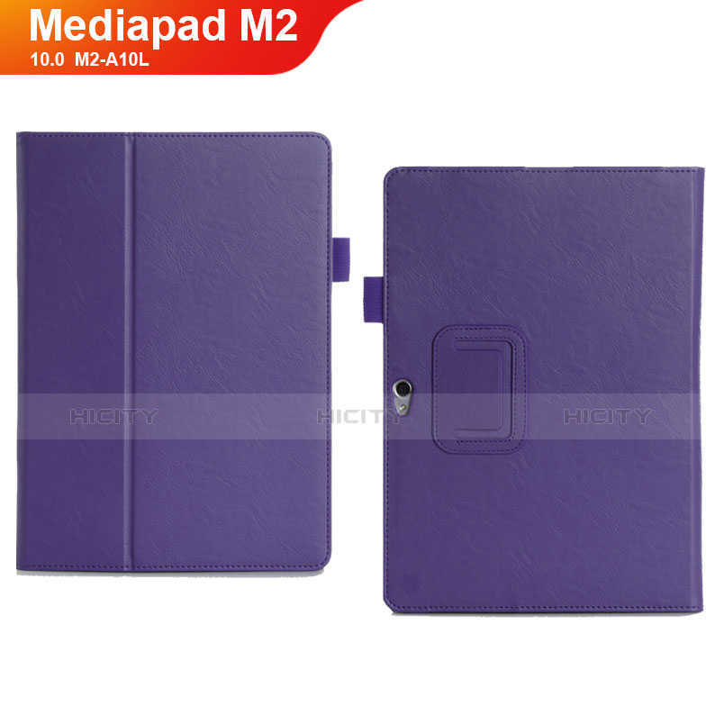 Coque Portefeuille Livre Cuir Etui Clapet pour Huawei MediaPad M2 10.0 M2-A10L Violet Plus