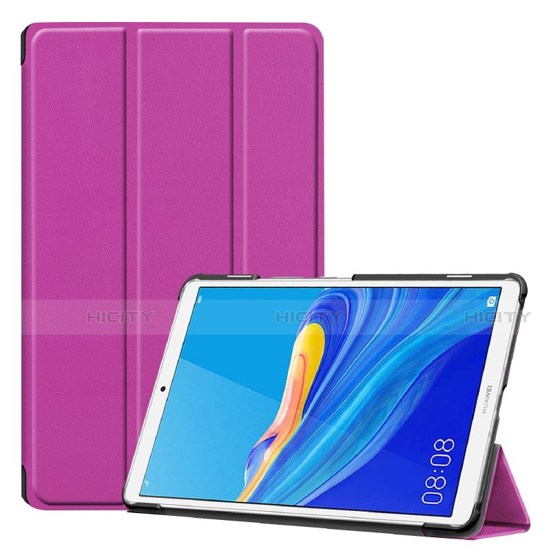 Coque Portefeuille Livre Cuir Etui Clapet pour Huawei MediaPad M6 8.4 Violet Plus