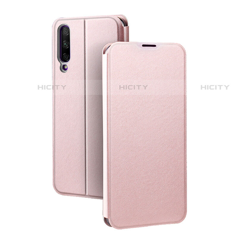 Coque Portefeuille Livre Cuir Etui Clapet pour Huawei P Smart Pro (2019) Or Rose Plus