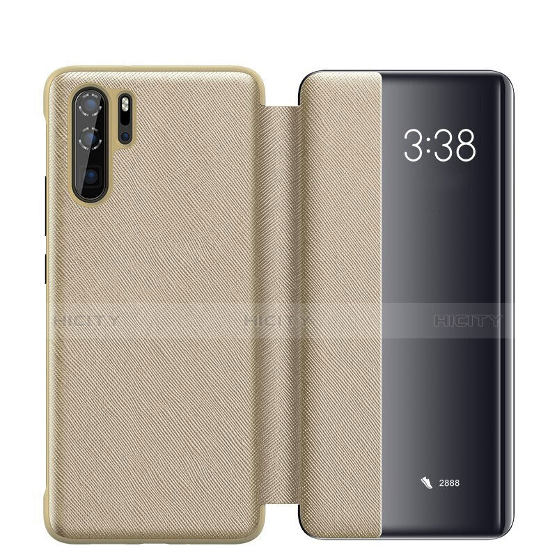 Coque Portefeuille Livre Cuir Etui Clapet pour Huawei P30 Pro Or Plus