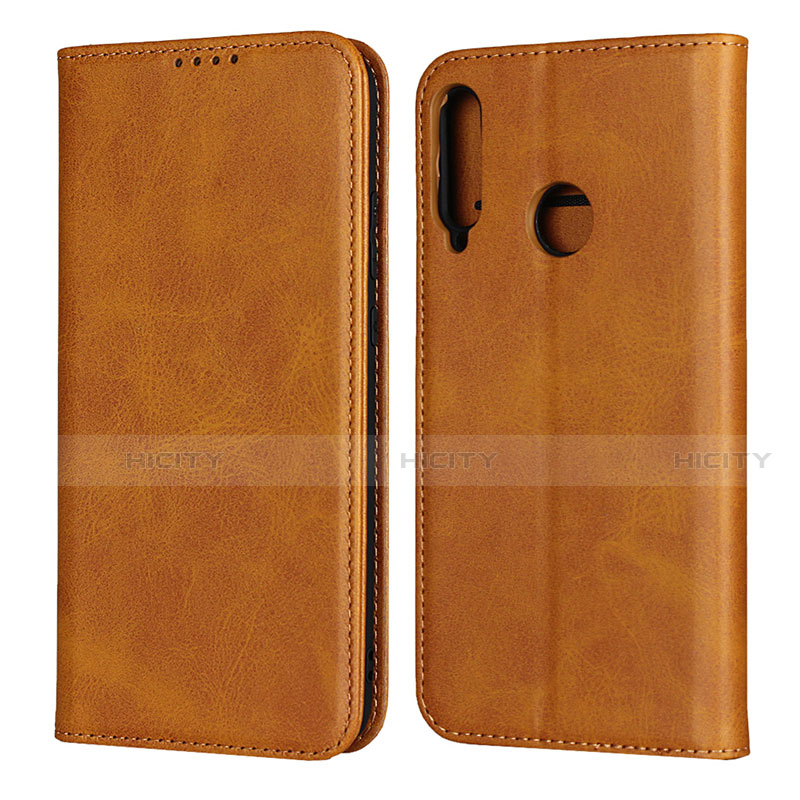 Coque Portefeuille Livre Cuir Etui Clapet pour Huawei Y7p Orange Plus