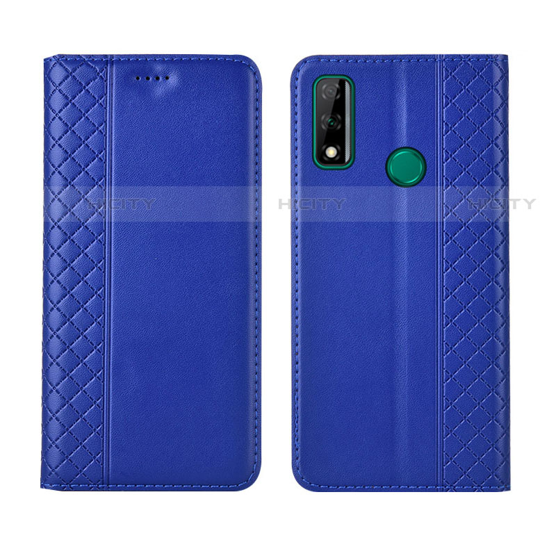 Coque Portefeuille Livre Cuir Etui Clapet pour Huawei Y8s Bleu Plus