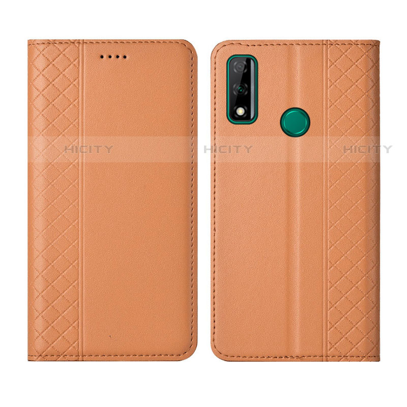 Coque Portefeuille Livre Cuir Etui Clapet pour Huawei Y8s Orange Plus