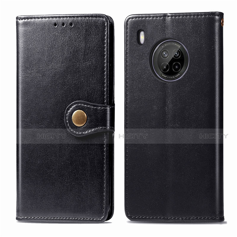 Coque Portefeuille Livre Cuir Etui Clapet pour Huawei Y9a Noir Plus