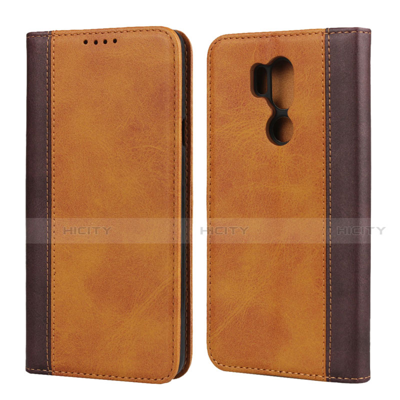 Coque Portefeuille Livre Cuir Etui Clapet pour LG G7 Orange Plus