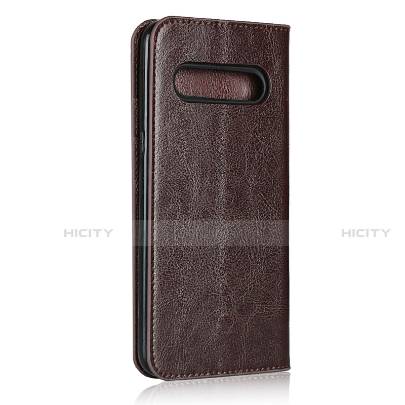 Coque Portefeuille Livre Cuir Etui Clapet pour LG V60 ThinQ 5G Marron Plus