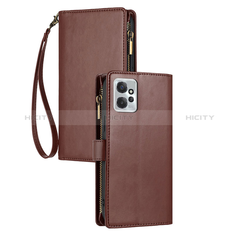 Coque Portefeuille Livre Cuir Etui Clapet pour Motorola Moto G Power 5G (2023) Marron Plus