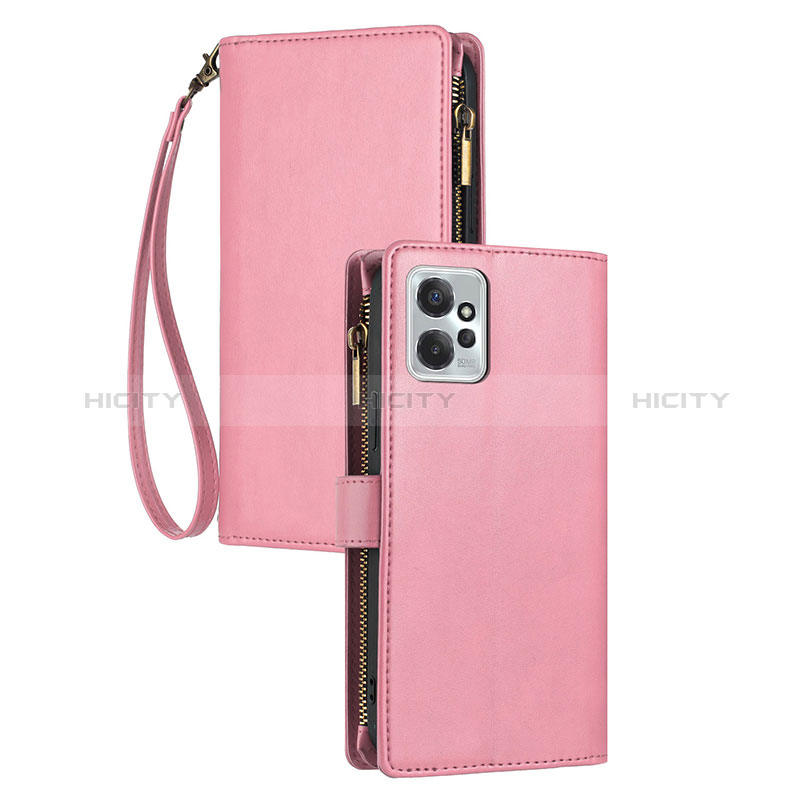 Coque Portefeuille Livre Cuir Etui Clapet pour Motorola Moto G Power 5G (2023) Rose Plus