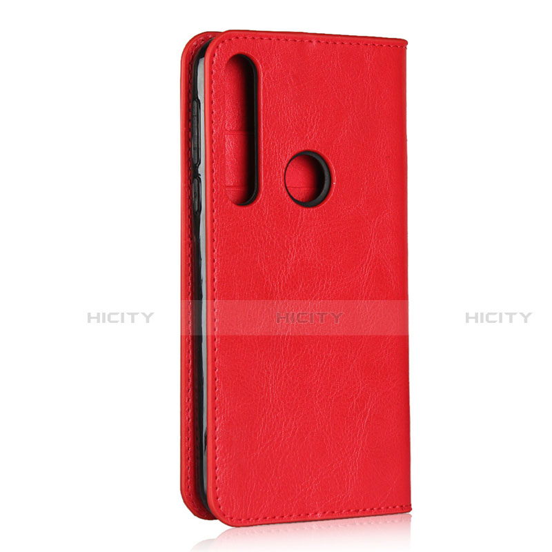 Coque Portefeuille Livre Cuir Etui Clapet pour Motorola Moto G8 Play Rouge Plus