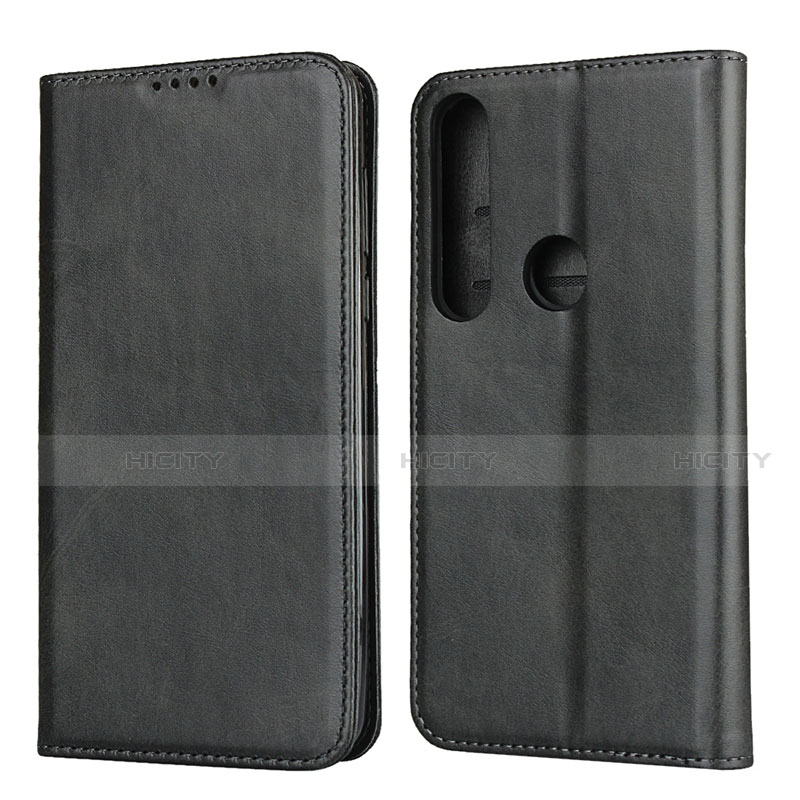 Coque Portefeuille Livre Cuir Etui Clapet pour Motorola Moto G8 Plus Noir Plus