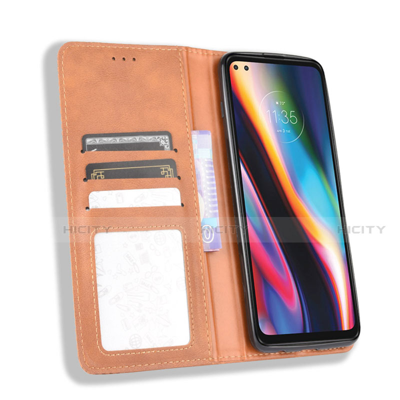 Coque Portefeuille Livre Cuir Etui Clapet pour Motorola Moto One 5G Plus