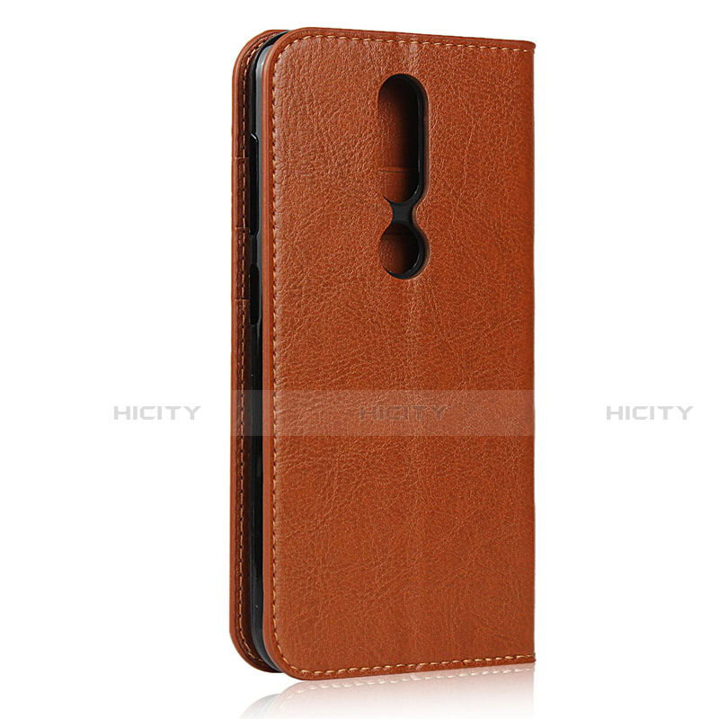 Coque Portefeuille Livre Cuir Etui Clapet pour Nokia 4.2 Brun Clair Plus