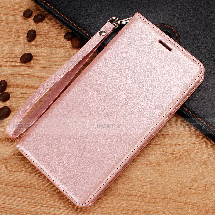 Coque Portefeuille Livre Cuir Etui Clapet pour Nokia 7.1 Plus Or Rose Plus