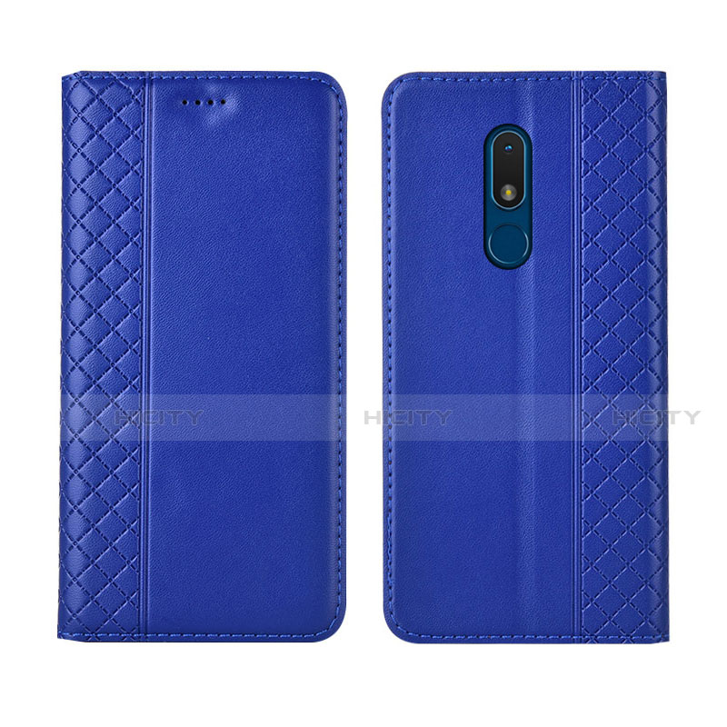 Coque Portefeuille Livre Cuir Etui Clapet pour Nokia C3 Bleu Plus