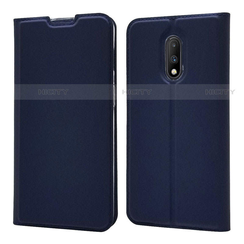 Coque Portefeuille Livre Cuir Etui Clapet pour OnePlus 7 Bleu Plus