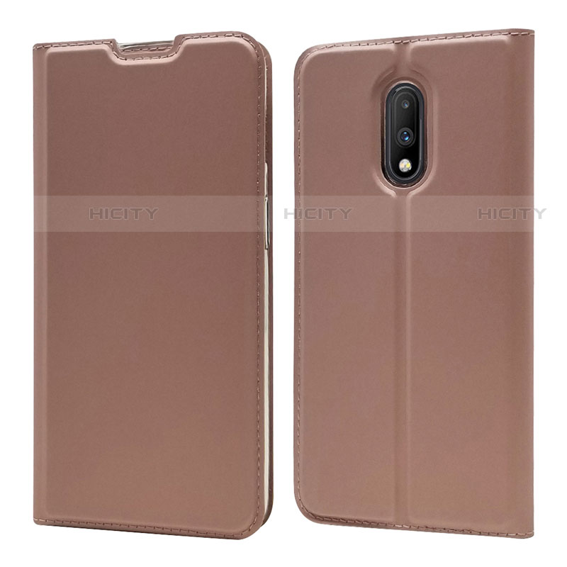 Coque Portefeuille Livre Cuir Etui Clapet pour OnePlus 7 Or Rose Plus