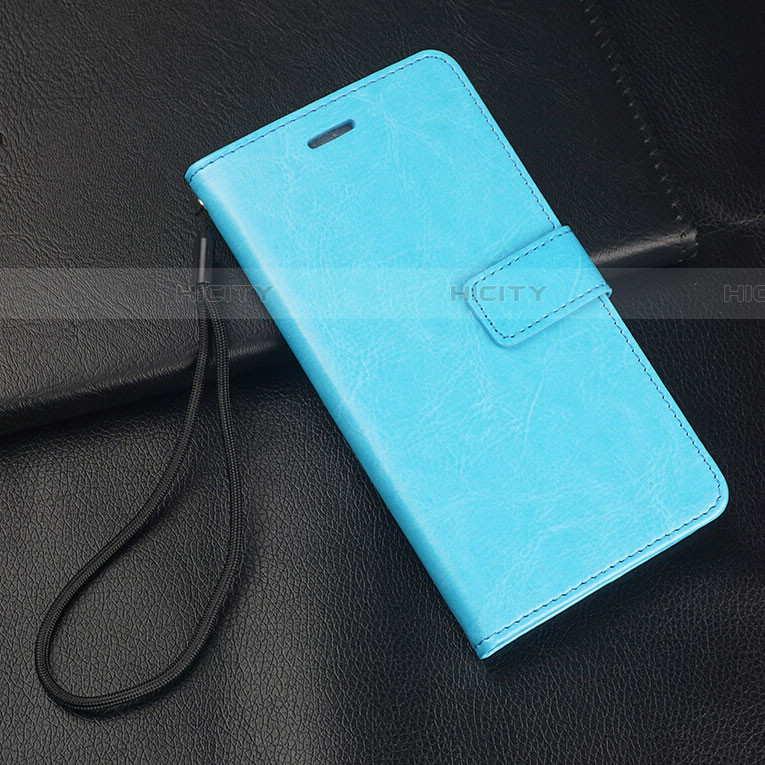 Coque Portefeuille Livre Cuir Etui Clapet pour Oppo A11 Bleu Ciel Plus