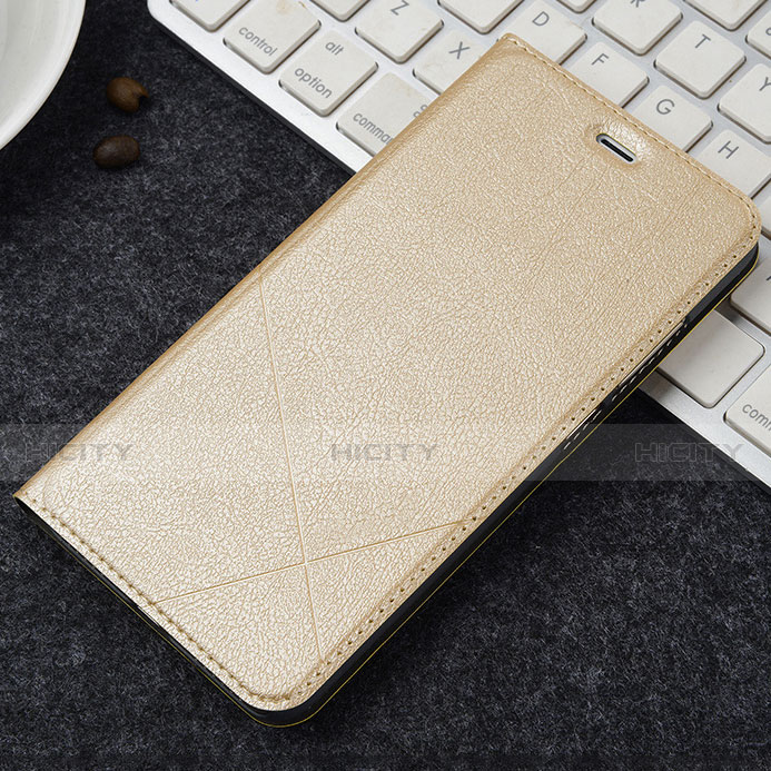 Coque Portefeuille Livre Cuir Etui Clapet pour Oppo A3 Or Plus