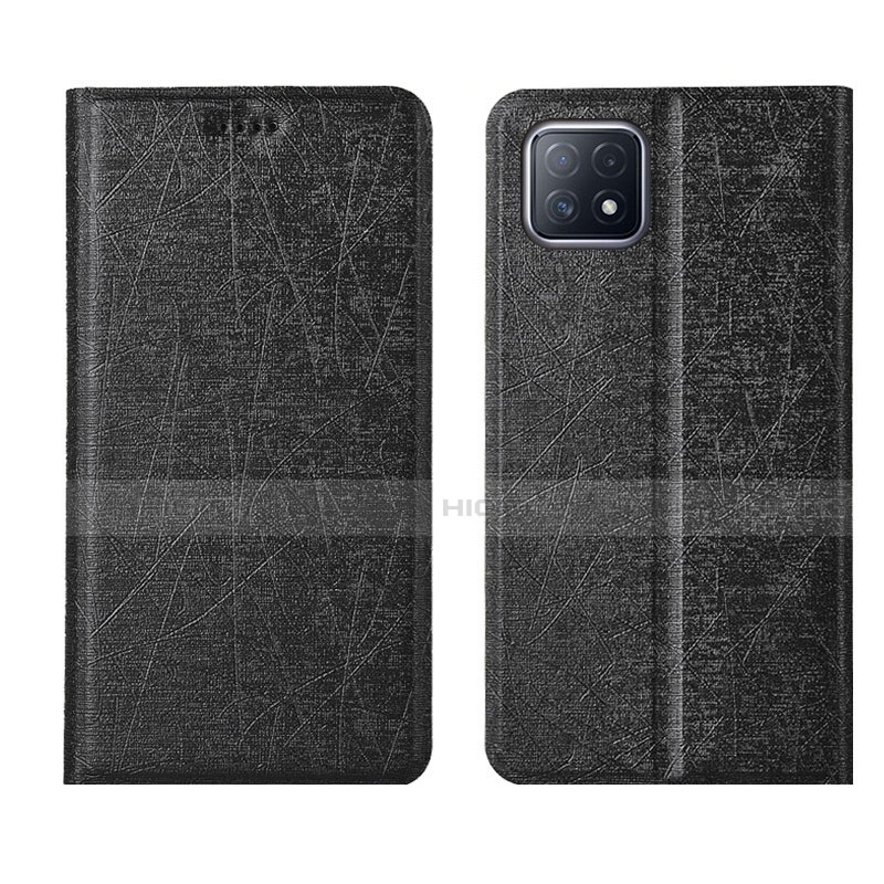 Coque Portefeuille Livre Cuir Etui Clapet pour Oppo A72 5G Noir Plus