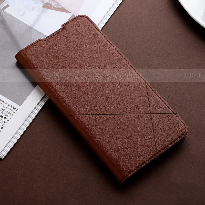 Coque Portefeuille Livre Cuir Etui Clapet pour Oppo A91 Marron Plus