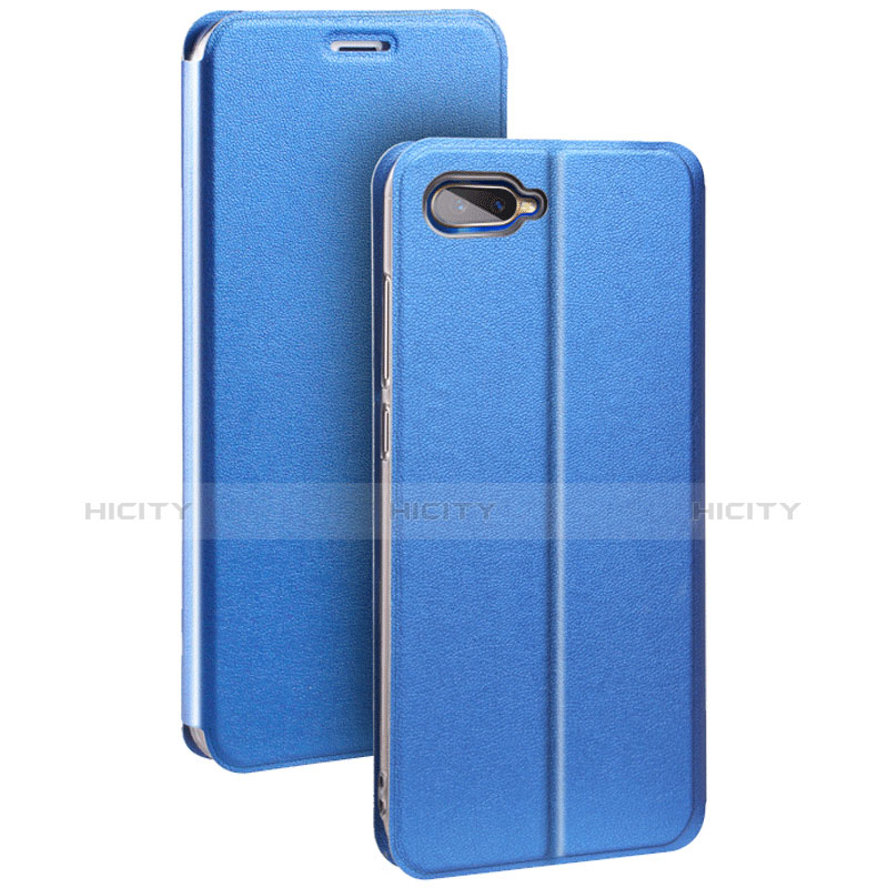 Coque Portefeuille Livre Cuir Etui Clapet pour Oppo R15X Bleu Plus