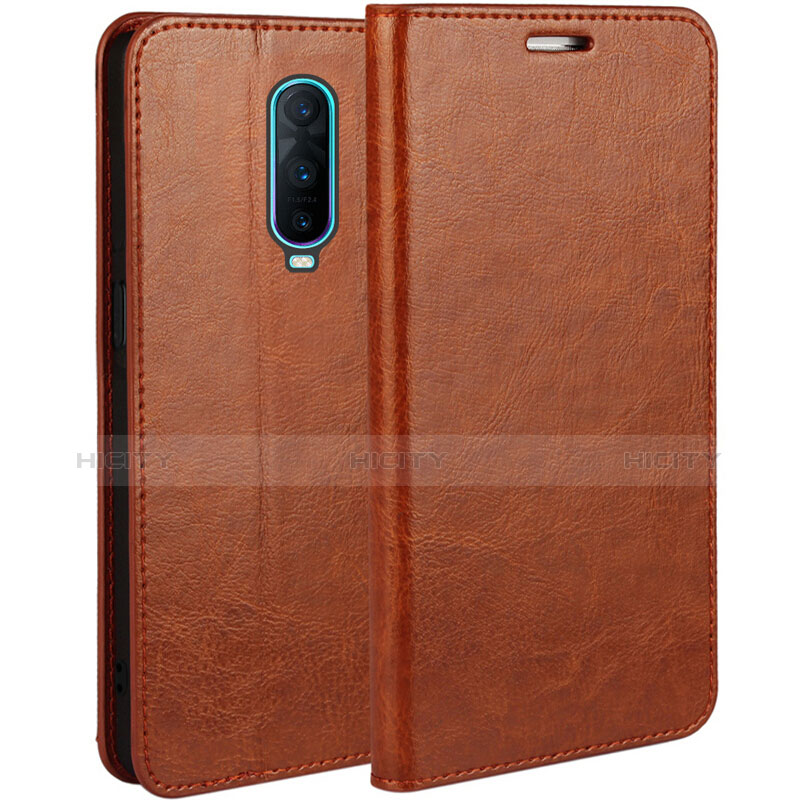 Coque Portefeuille Livre Cuir Etui Clapet pour Oppo R17 Pro Orange Plus