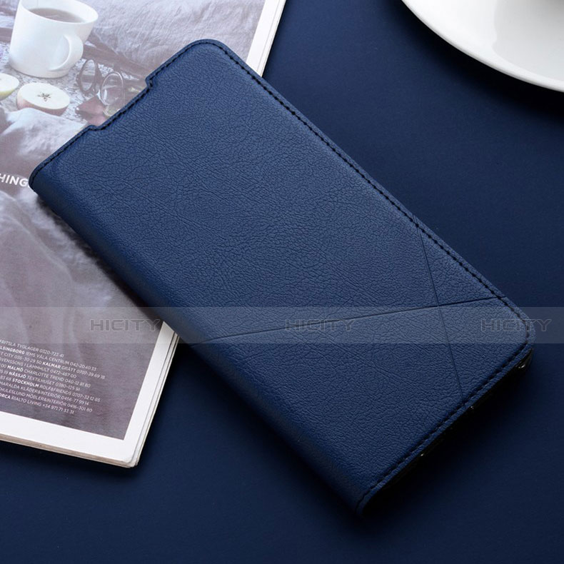 Coque Portefeuille Livre Cuir Etui Clapet pour Oppo Reno2 Bleu Plus