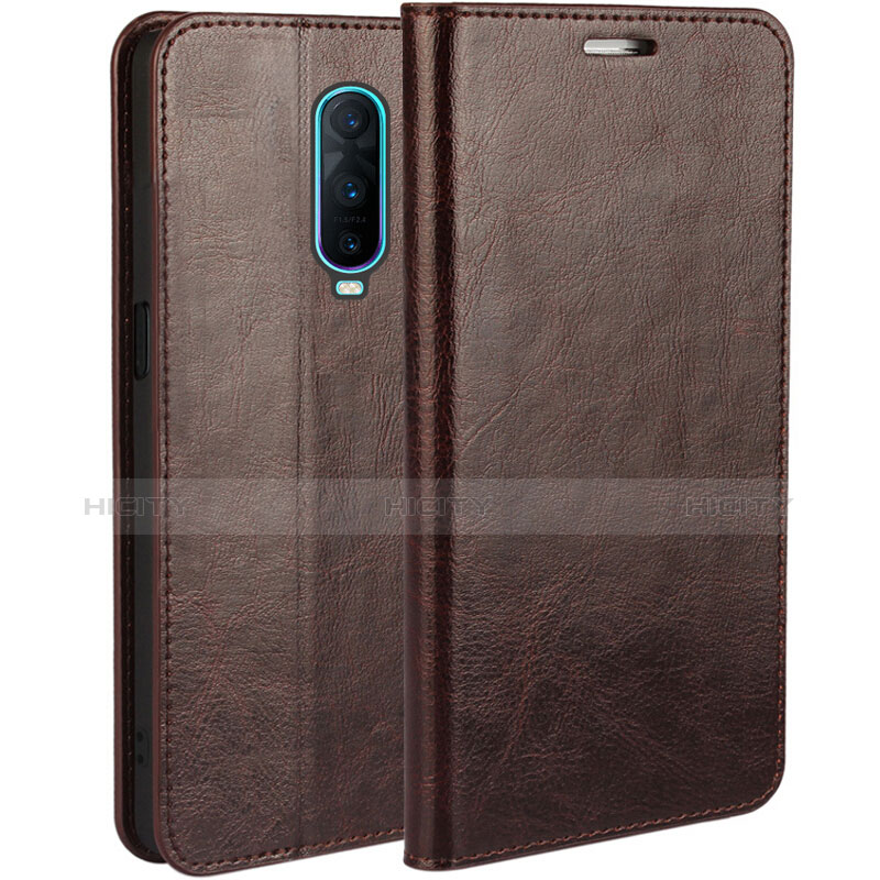 Coque Portefeuille Livre Cuir Etui Clapet pour Oppo RX17 Pro Marron Plus