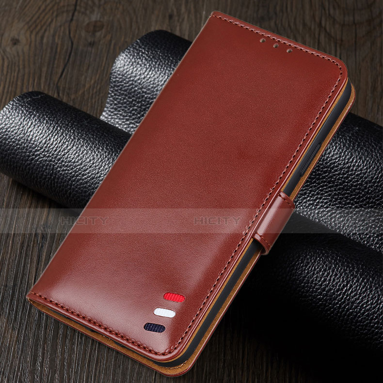 Coque Portefeuille Livre Cuir Etui Clapet pour Realme 5 Marron Plus