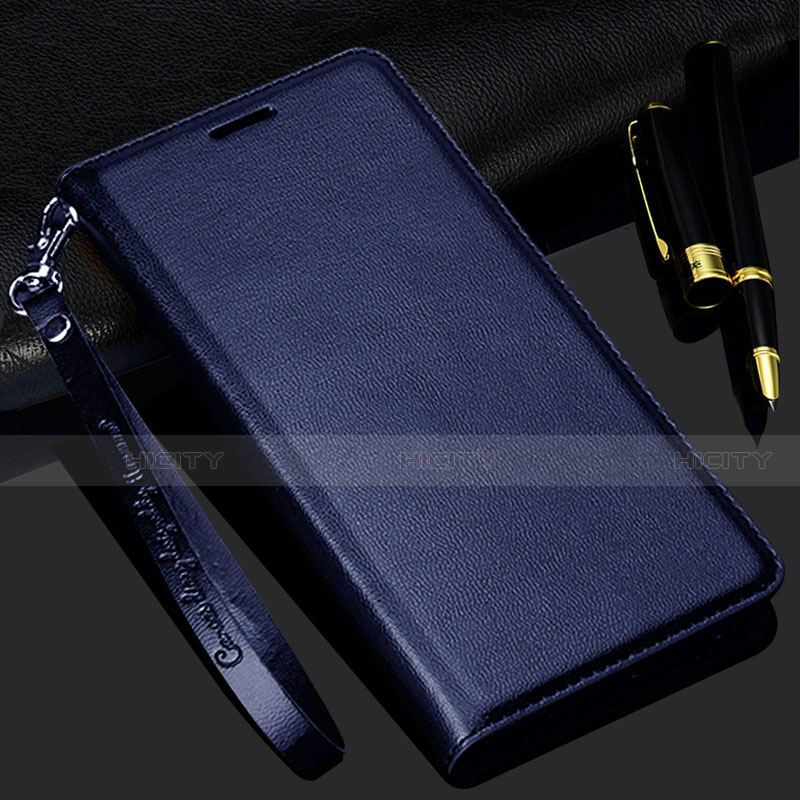 Coque Portefeuille Livre Cuir Etui Clapet pour Realme Narzo 20A Bleu Plus