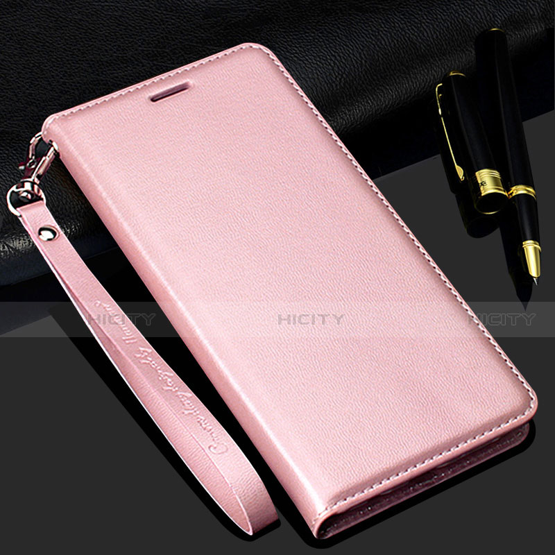 Coque Portefeuille Livre Cuir Etui Clapet pour Realme Narzo 20A Or Rose Plus