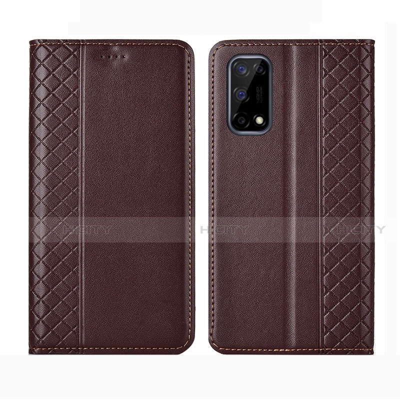 Coque Portefeuille Livre Cuir Etui Clapet pour Realme Narzo 30 Pro 5G Marron Plus