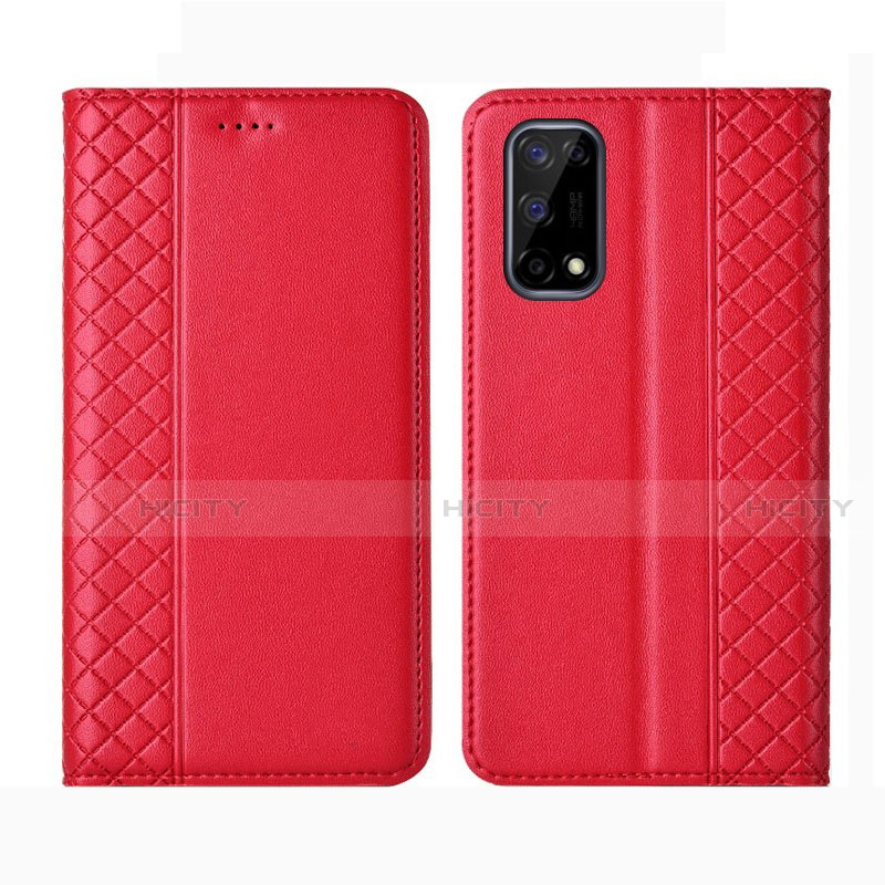 Coque Portefeuille Livre Cuir Etui Clapet pour Realme Narzo 30 Pro 5G Rouge Plus