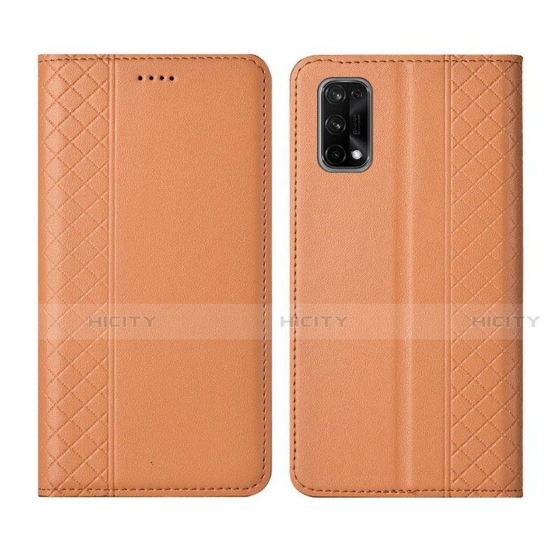 Coque Portefeuille Livre Cuir Etui Clapet pour Realme V15 5G Orange Plus