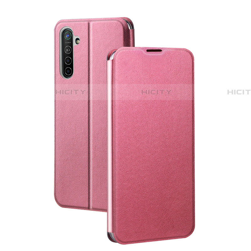 Coque Portefeuille Livre Cuir Etui Clapet pour Realme X2 Rose Plus