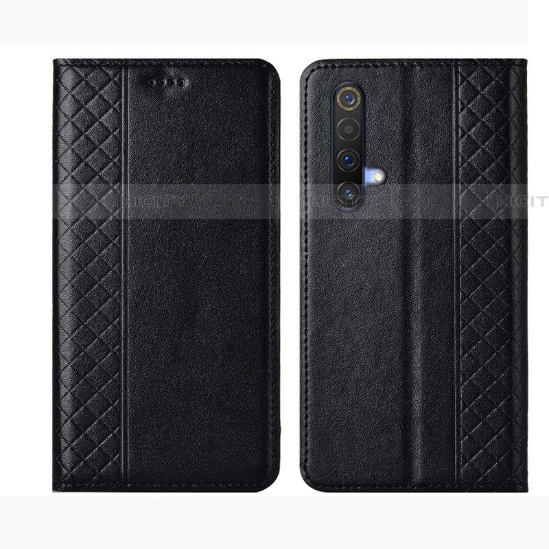 Coque Portefeuille Livre Cuir Etui Clapet pour Realme X50t 5G Noir Plus