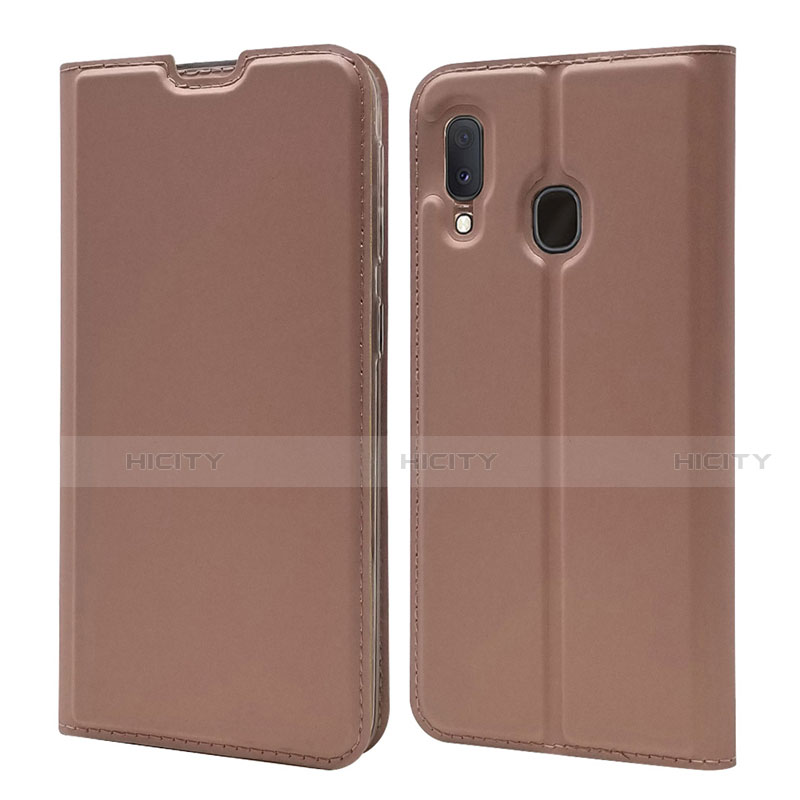 Coque Portefeuille Livre Cuir Etui Clapet pour Samsung Galaxy A20e Or Rose Plus