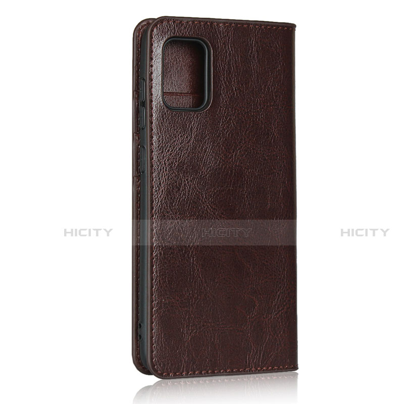 Coque Portefeuille Livre Cuir Etui Clapet pour Samsung Galaxy A31 Marron Plus