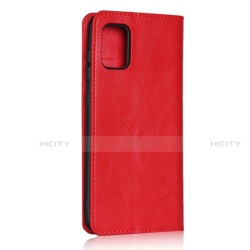 Coque Portefeuille Livre Cuir Etui Clapet pour Samsung Galaxy A31 Rouge Plus