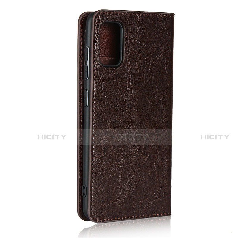 Coque Portefeuille Livre Cuir Etui Clapet pour Samsung Galaxy A41 Marron Plus