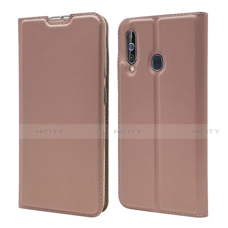 Coque Portefeuille Livre Cuir Etui Clapet pour Samsung Galaxy A60 Or Rose Plus