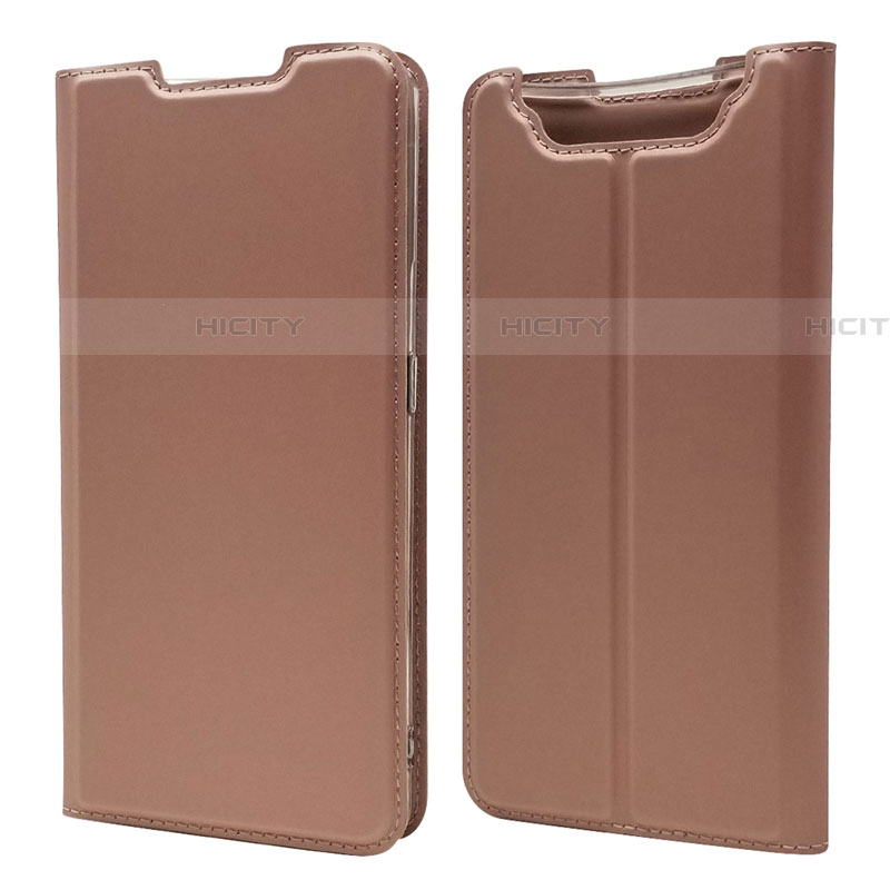 Coque Portefeuille Livre Cuir Etui Clapet pour Samsung Galaxy A90 4G Or Rose Plus