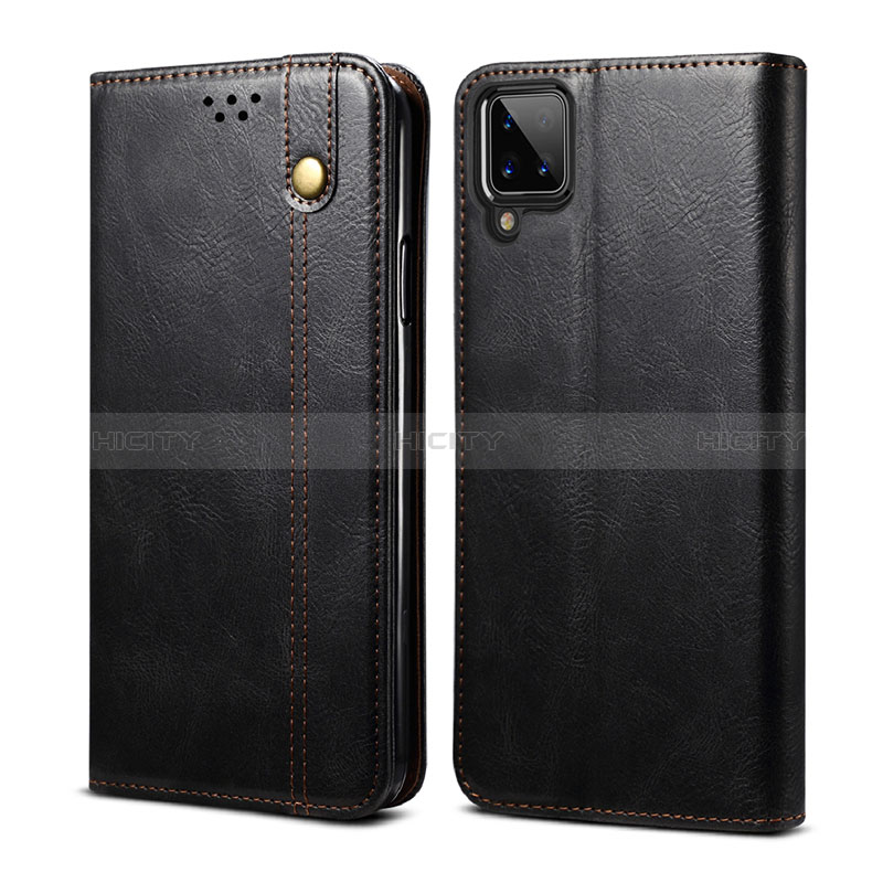 Coque Portefeuille Livre Cuir Etui Clapet pour Samsung Galaxy M12 Noir Plus