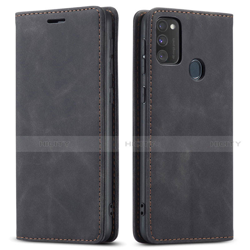 Coque Portefeuille Livre Cuir Etui Clapet pour Samsung Galaxy M30s Noir Plus